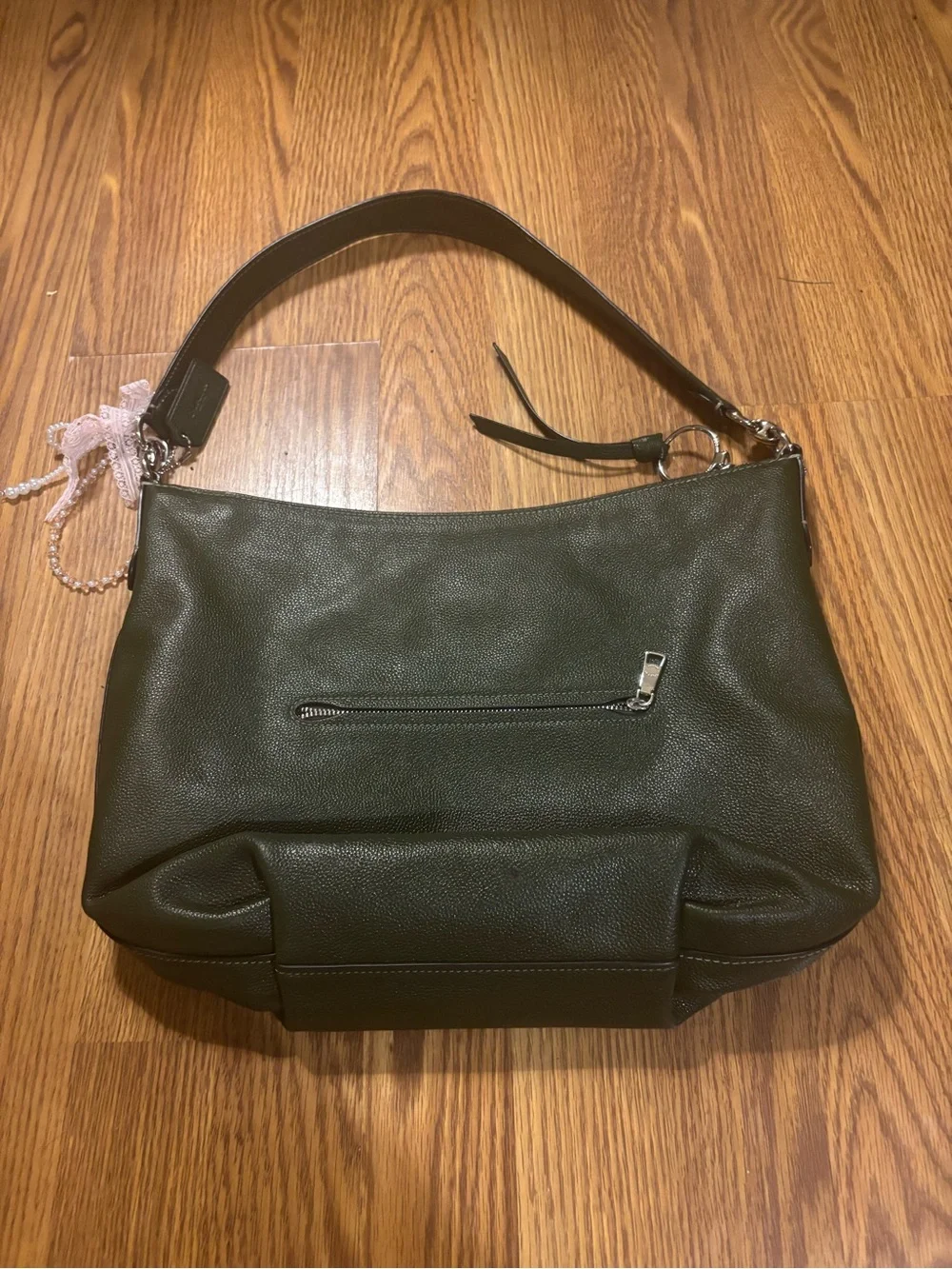 Coach Dark Green Leather Skylar Hobo Bag